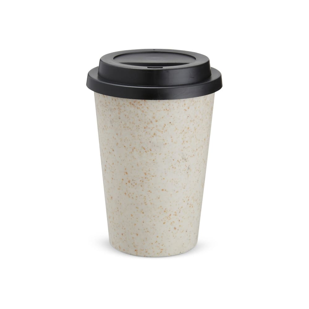 Copo Fibra de Arroz personalizado dia a dia450ml-BEGE-