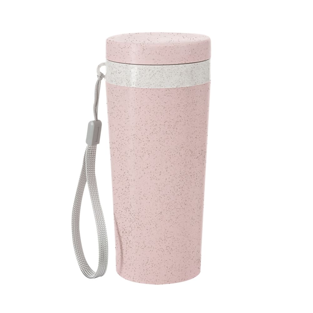 Copo Fibra de Bambu brinde dia a dia350ml-ROSA-