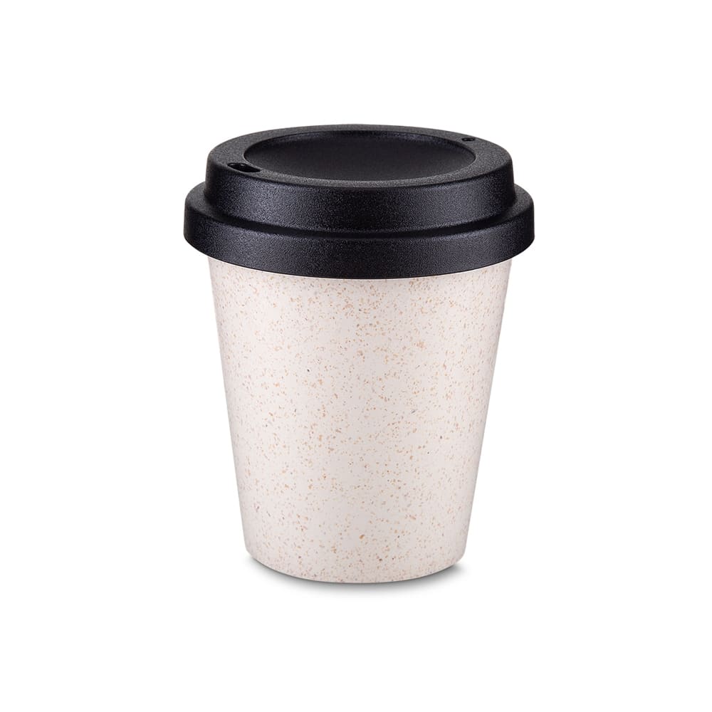 Copo Fibra de Bambu personalizado dia a dia350ml-PRETO-