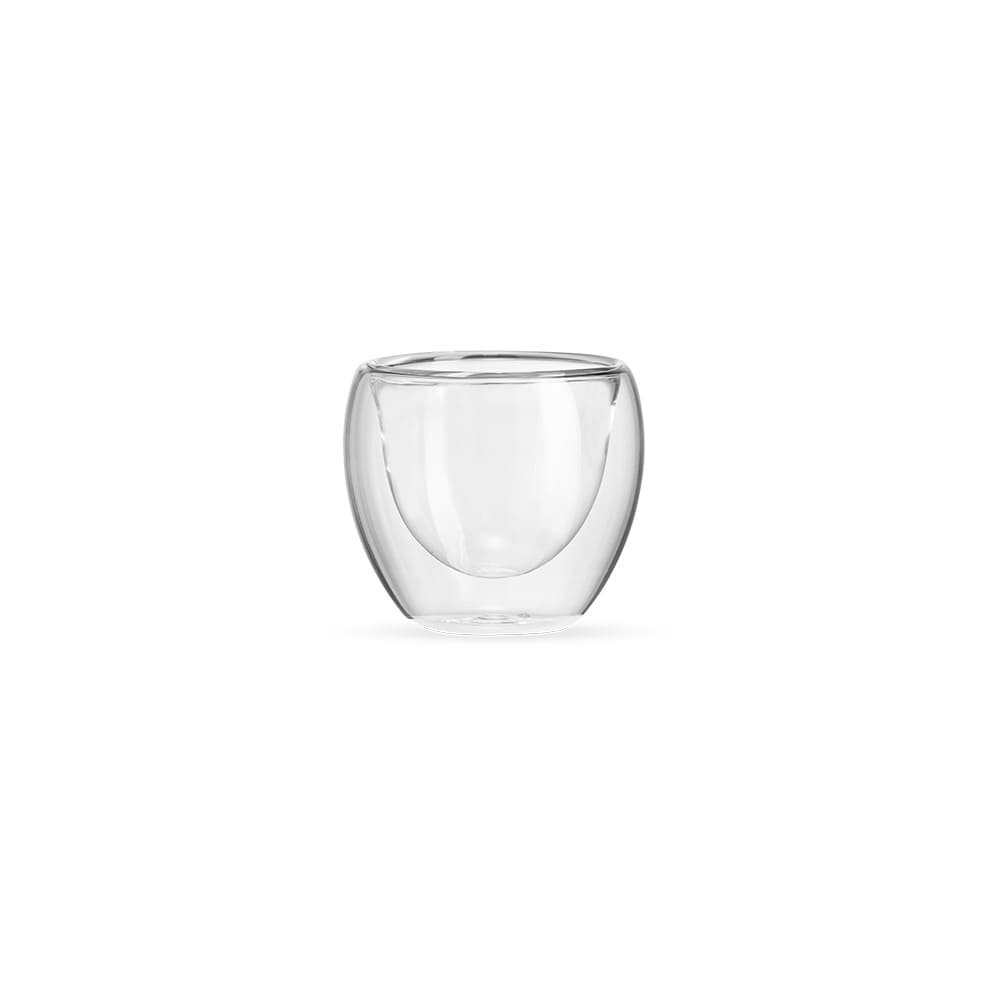 Copo Vidro Parede Dupla brinde evento80ml-TRANSPARENTE-