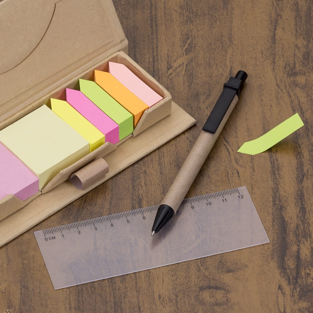 Bloco de Anotacao com Post it e Caneta brinde dia a dia