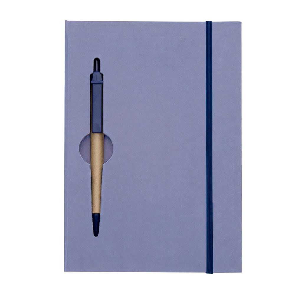 Bloco de Anotacoes Ecologico com Caneta personalizado empresaAZUL-CLARO