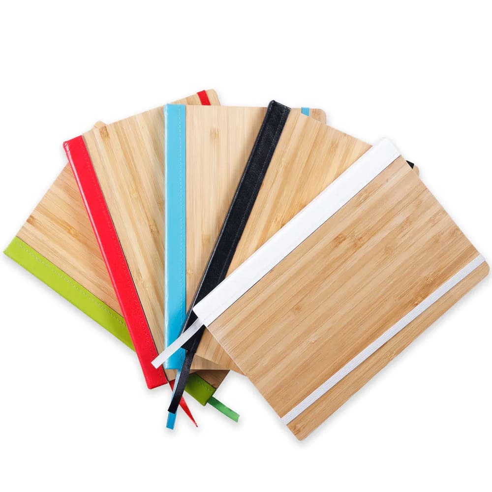 Caderneta em Bambu personalizado trabalho-