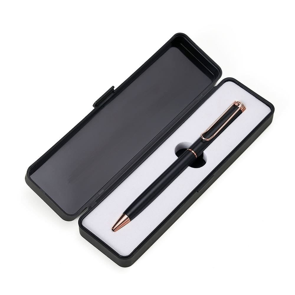 Caneta de Metal com Estojo plastico brinde empresa