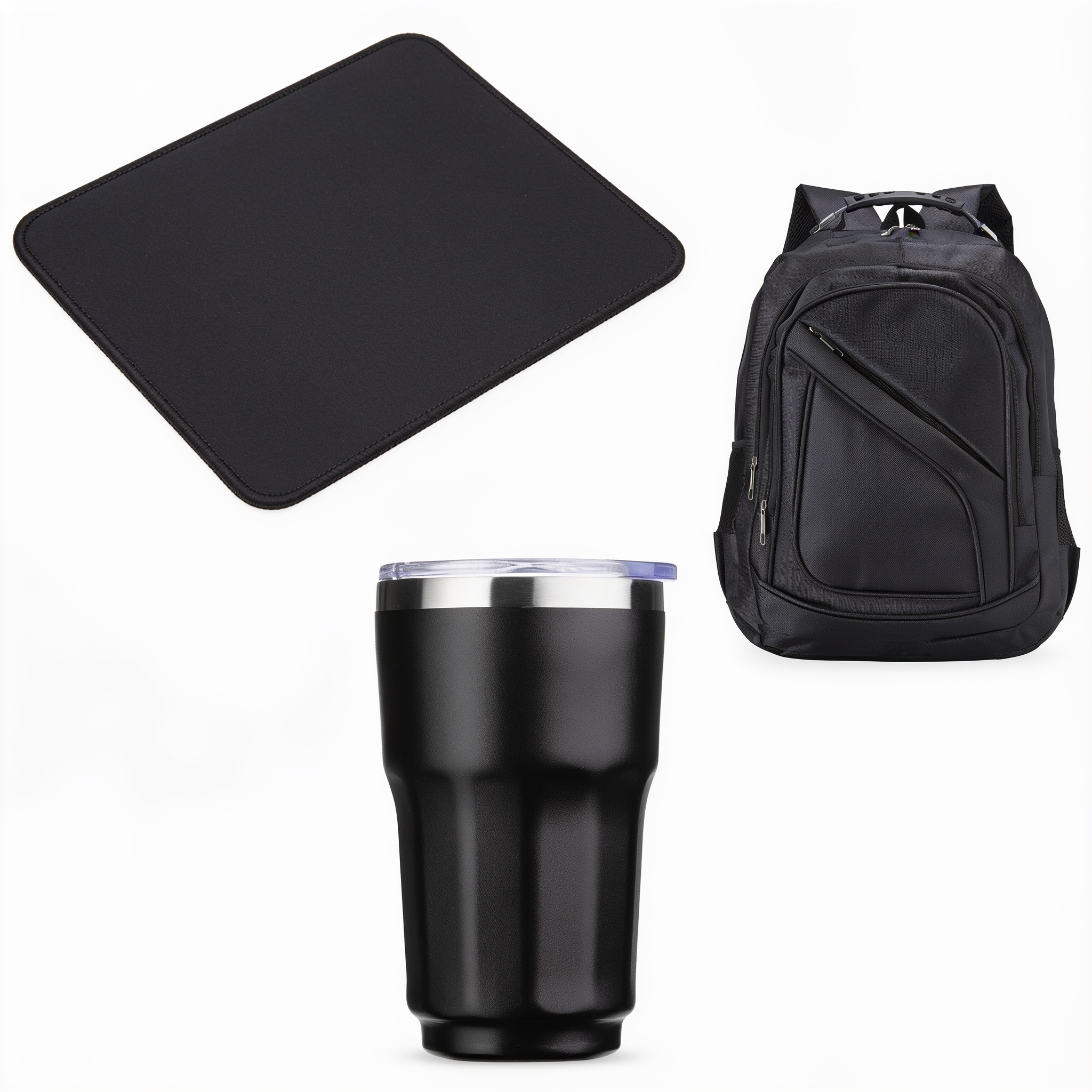 Kit Mochila, Copo Térmico e Mousepad