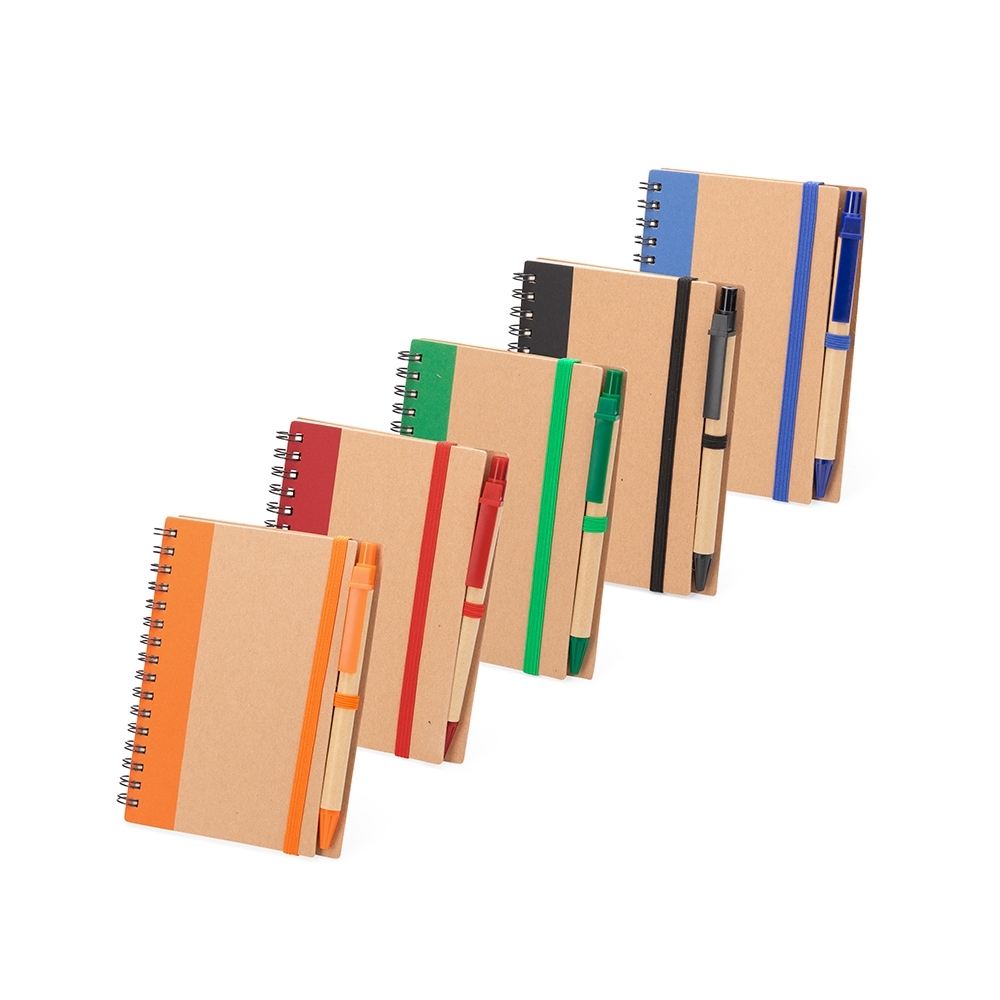 caderno personalizado com caneta
